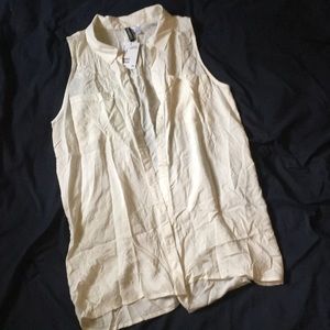 NWT H&M sleeveless button down